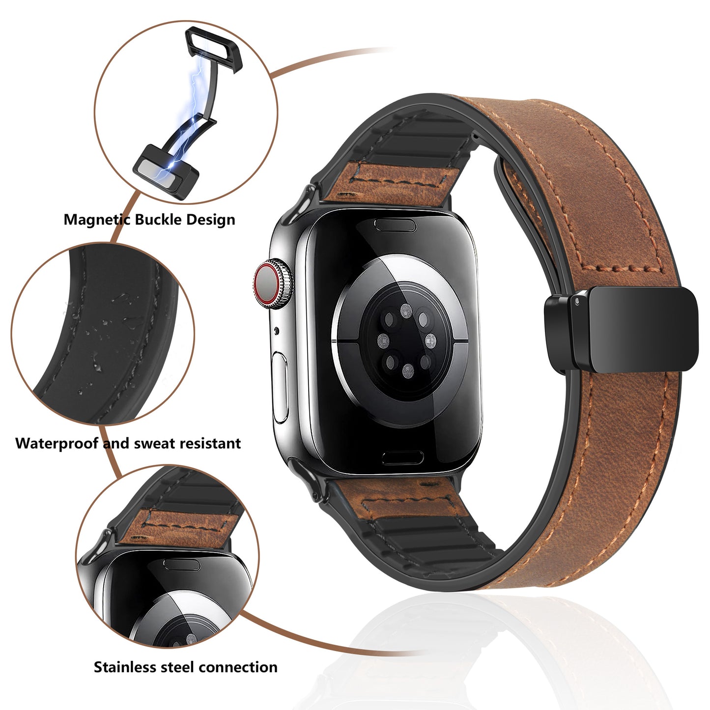 Mag Ease Leather™ Watch Band